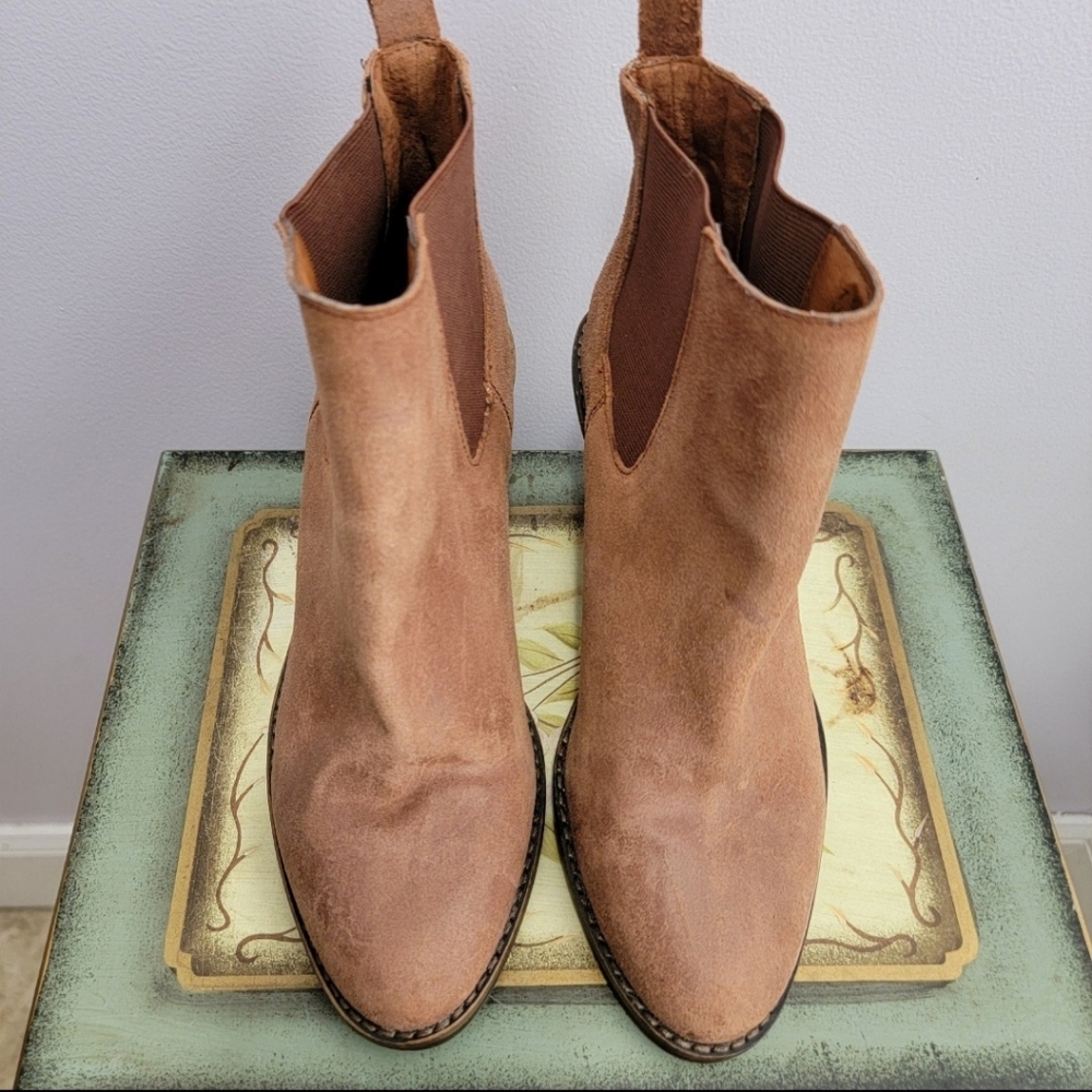 Lucky Brand Pallet Cocoa Brown Wedge Ankle Booties Size 7.5 - Picture 2 of 9